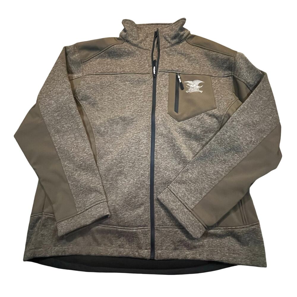 NRA Full Zip Jacket Men 3XL Gray‎ Fleece Tactical Eagle Logo Outdoor